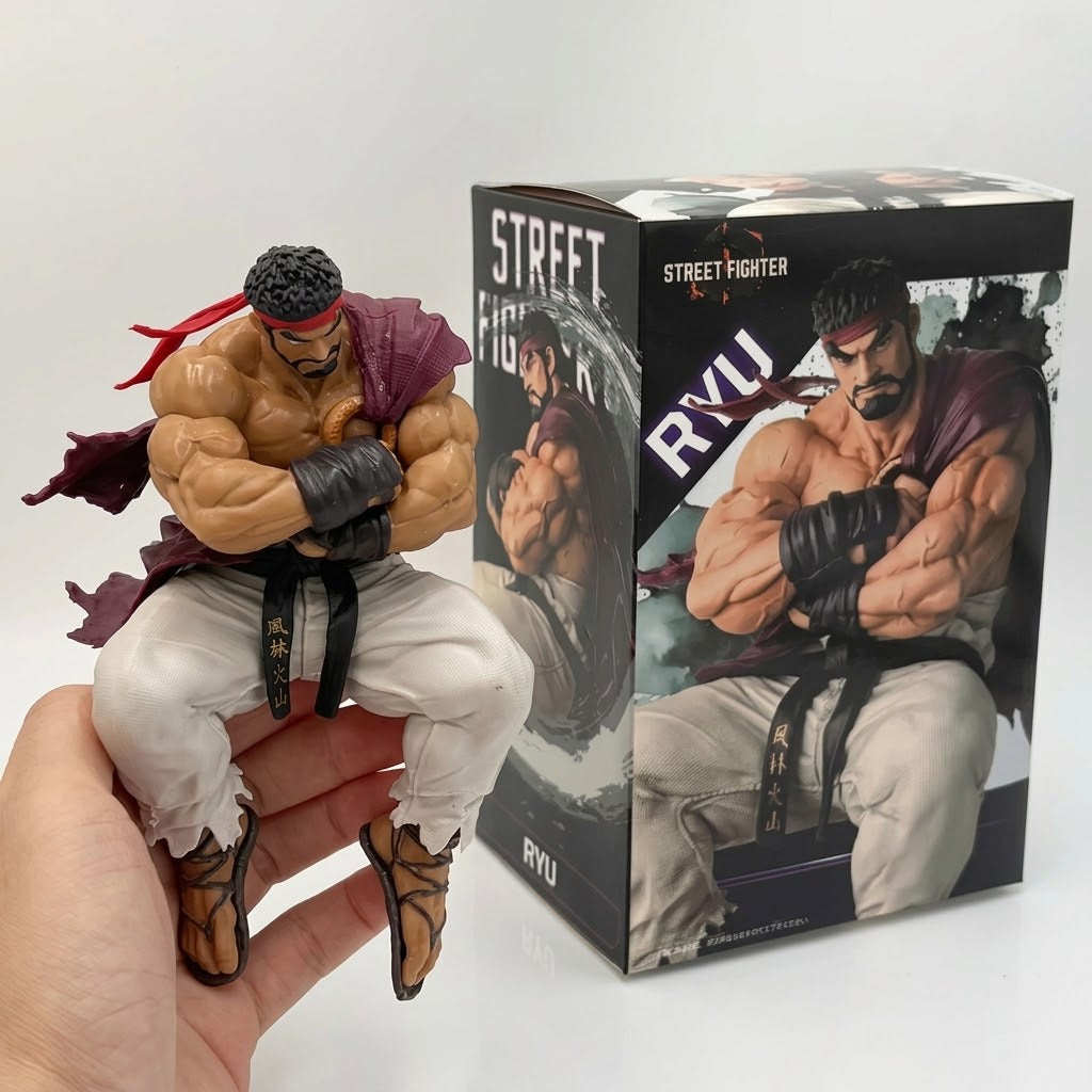 SEGA Street Fighter 6 Ryu Noodle Stopper Action Figure - Sitting Cape Version PVC Statue