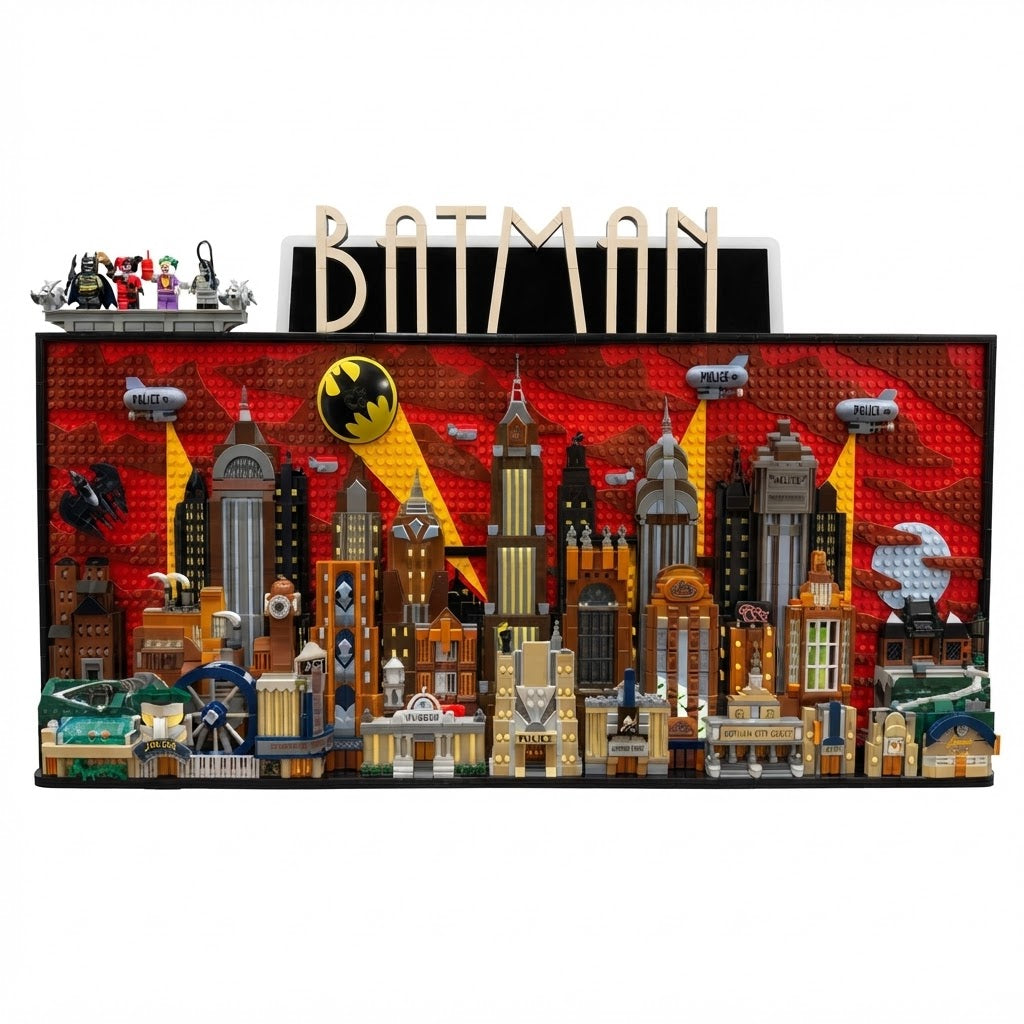 Batman Gotham City Skyline Building Set – DC Art Collector Wall Decor Model