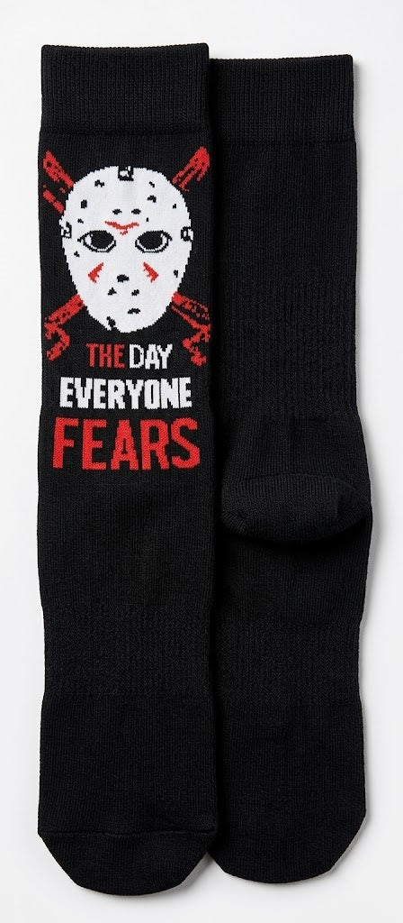 Friday the 13th "Jason Voorhees" Crew Socks – Premium Horror Collector's Edition