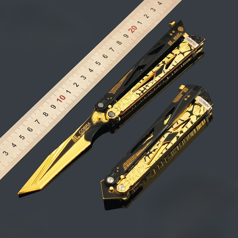 APEX LEGENDS "OCTANE" HEIRLOOM GOLDEN BUTTERFLY KNIFE REPLICA