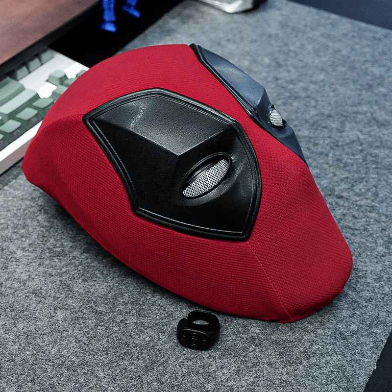 Deadpool Premium Cosplay Mask & Hood – Movie-Accurate Full Head Replica Mask with Magnetic Eyes, High-Stretch Fabric Superhero Balaclava