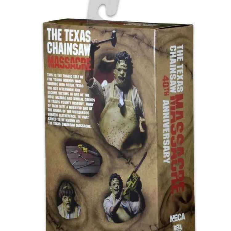 The Texas Chainsaw Massacre Leatherface Action Figure – NECA 40th Anniversary 7-Inch Scale Ultimate Horror Statue, Classic 1974 Slasher Collectible with Accessories