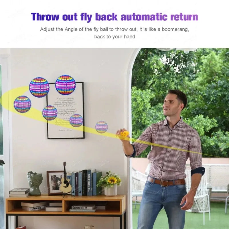 Cosmic Hover Spinner Orb – Premium Kinetic LED Boomerang Flying Ball | Geekzilla