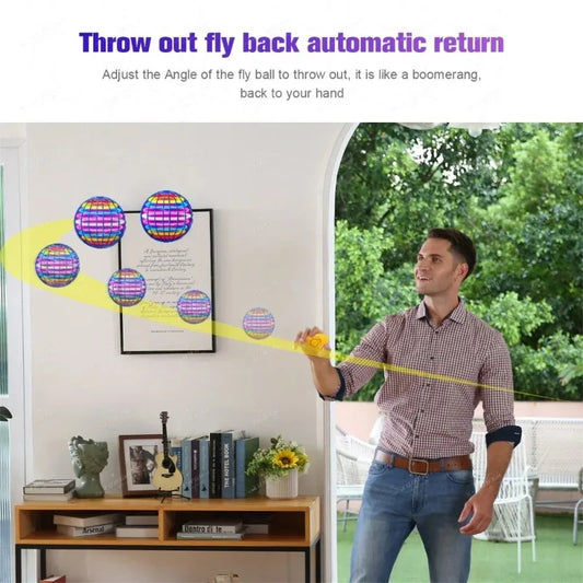 Cosmic Hover Spinner Orb – Premium Kinetic LED Boomerang Flying Ball | Geekzilla