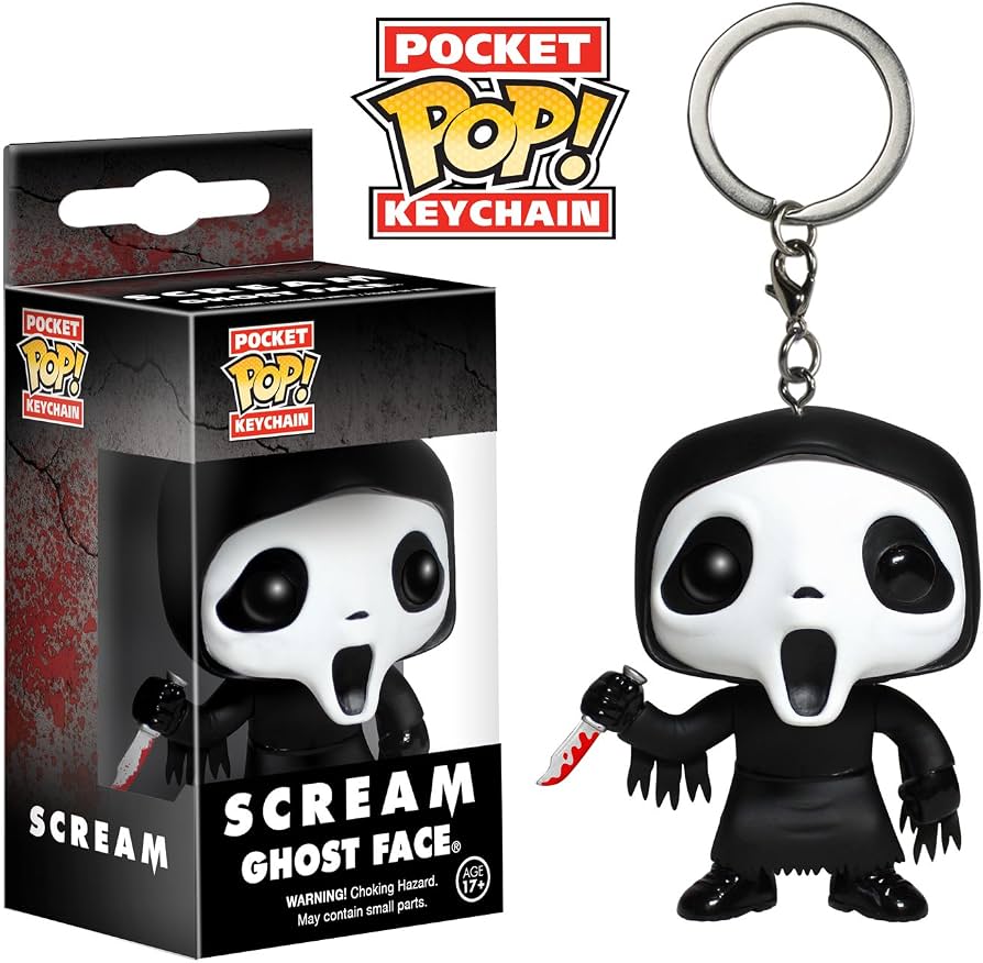 Scream Ghost Face Funko Pop! Pocket Keychain – Horror Vinyl Figure Key Ring | Geekzilla