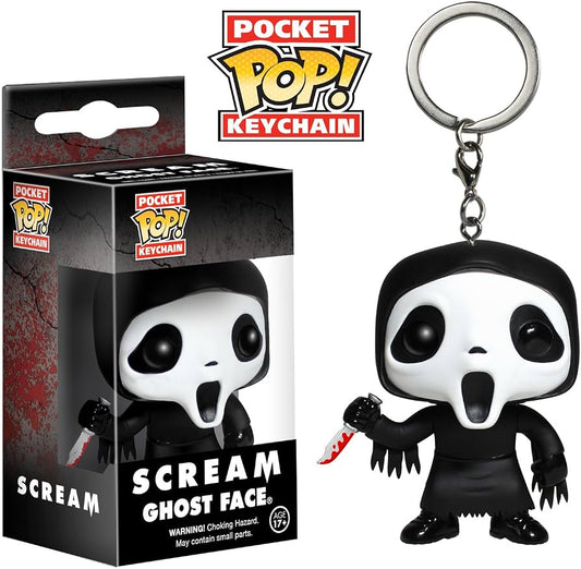 Scream Ghost Face Funko Pop! Pocket Keychain – Horror Vinyl Figure Key Ring | Geekzilla