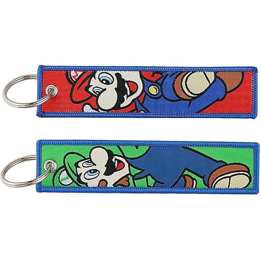 SUPER MARIO BROS. EMBROIDERED CLOTH KEYCHAIN