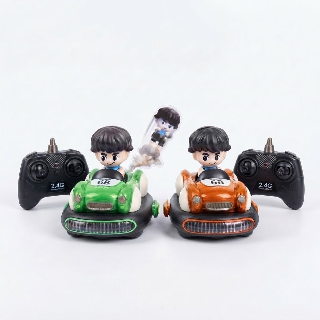 RC Ejection Bumper Cars – 2-Player Interactive Battle Game Set with Dual Controllers | Geekzilla