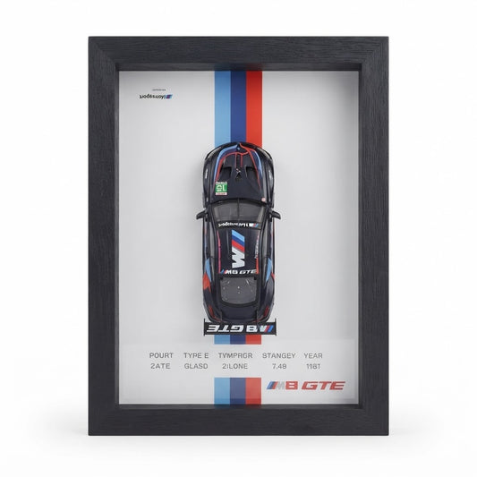 Collectible Automotive Shadow Box Display: BMW M GTE & 1970 Dodge