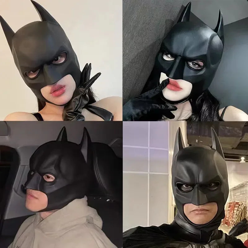The Dark Knight Tactical Cowl – Premium Matte Black Vigilante Cosplay Armor | Geekzilla