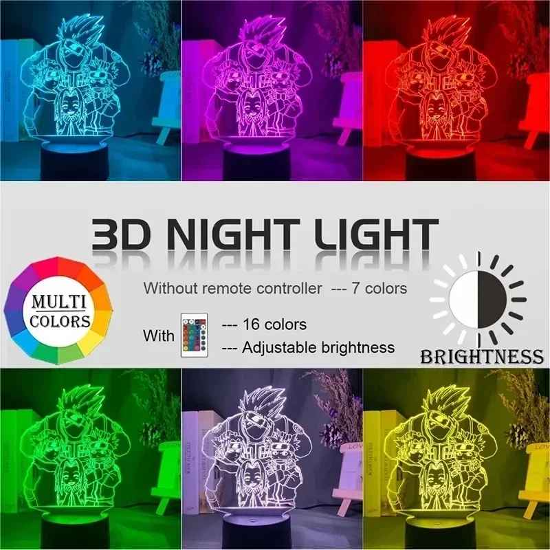 Kakashi Hatake & Team 7 "Sensei's Bond" RGB Mood Lamp