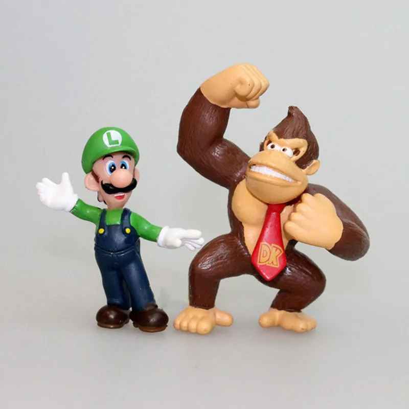 Mario, Luigi, Peach & Yoshi Collectible Toy Set (6 Pcs)