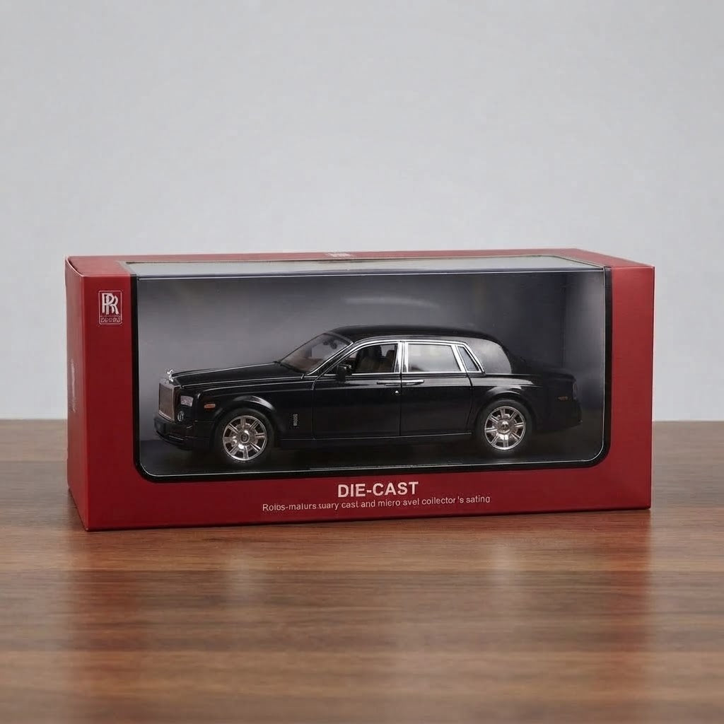 Rolls-Royce Luxury Metal Diecast Model Car – Simulation Sound & Light Pull-Back Edition | Geekzilla