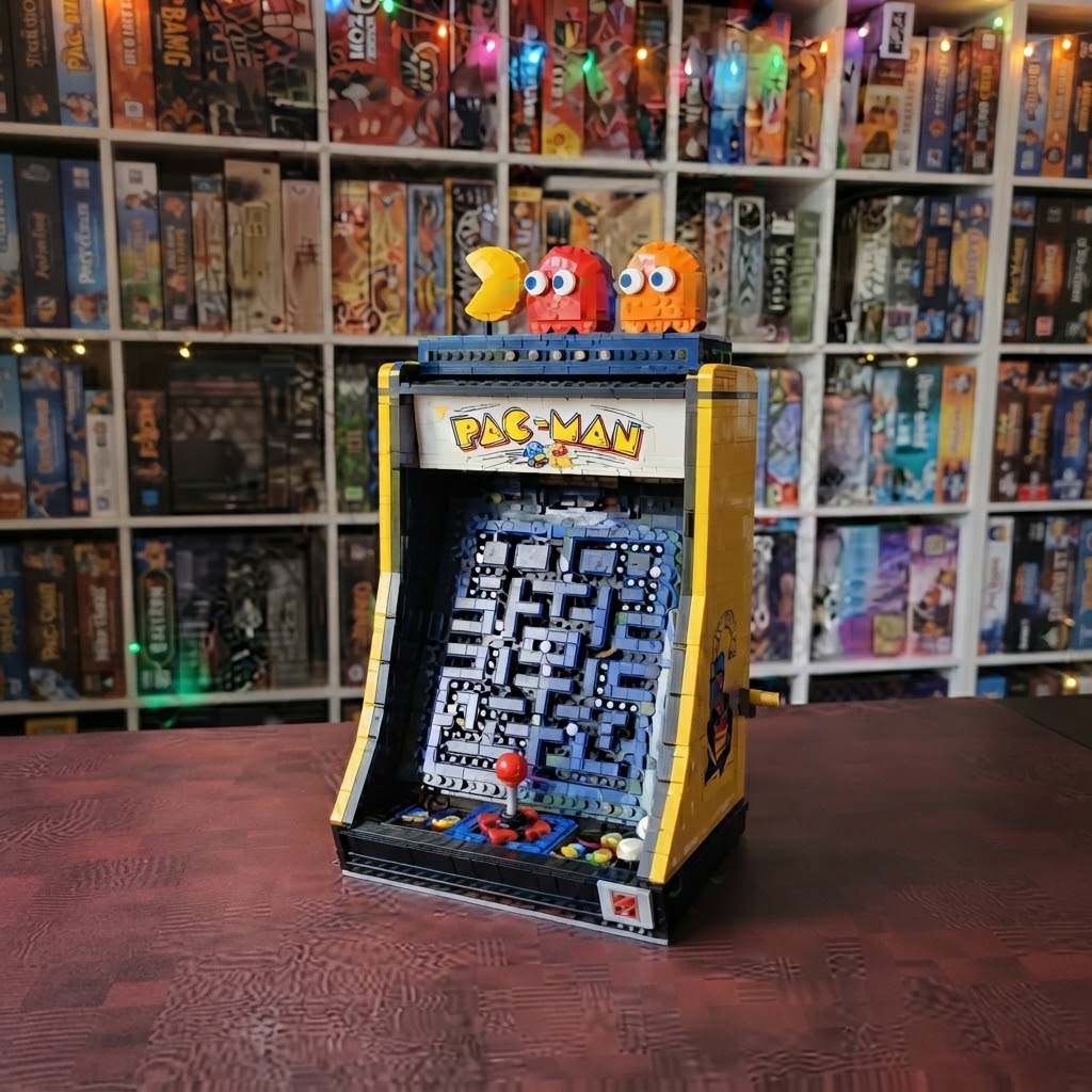 PAC-MAN Arcade Cabinet Building Set – Icons Retro Gaming Model (2651 Pieces)