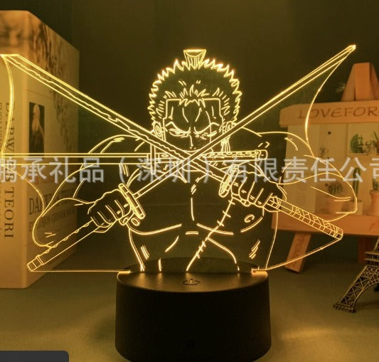 ONE PIECE "RORONOA ZORO" SANTORYU 3D ILLUSION LED LAMP