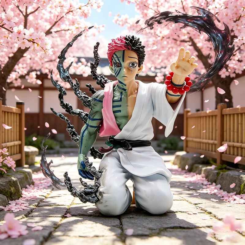 Akaza Demon Slayer Figure - Upper Moon Three "Hakuji" Transition Statue | 18cm Kimetsu no Yaiba Collectible | Emotional Backstory Edition