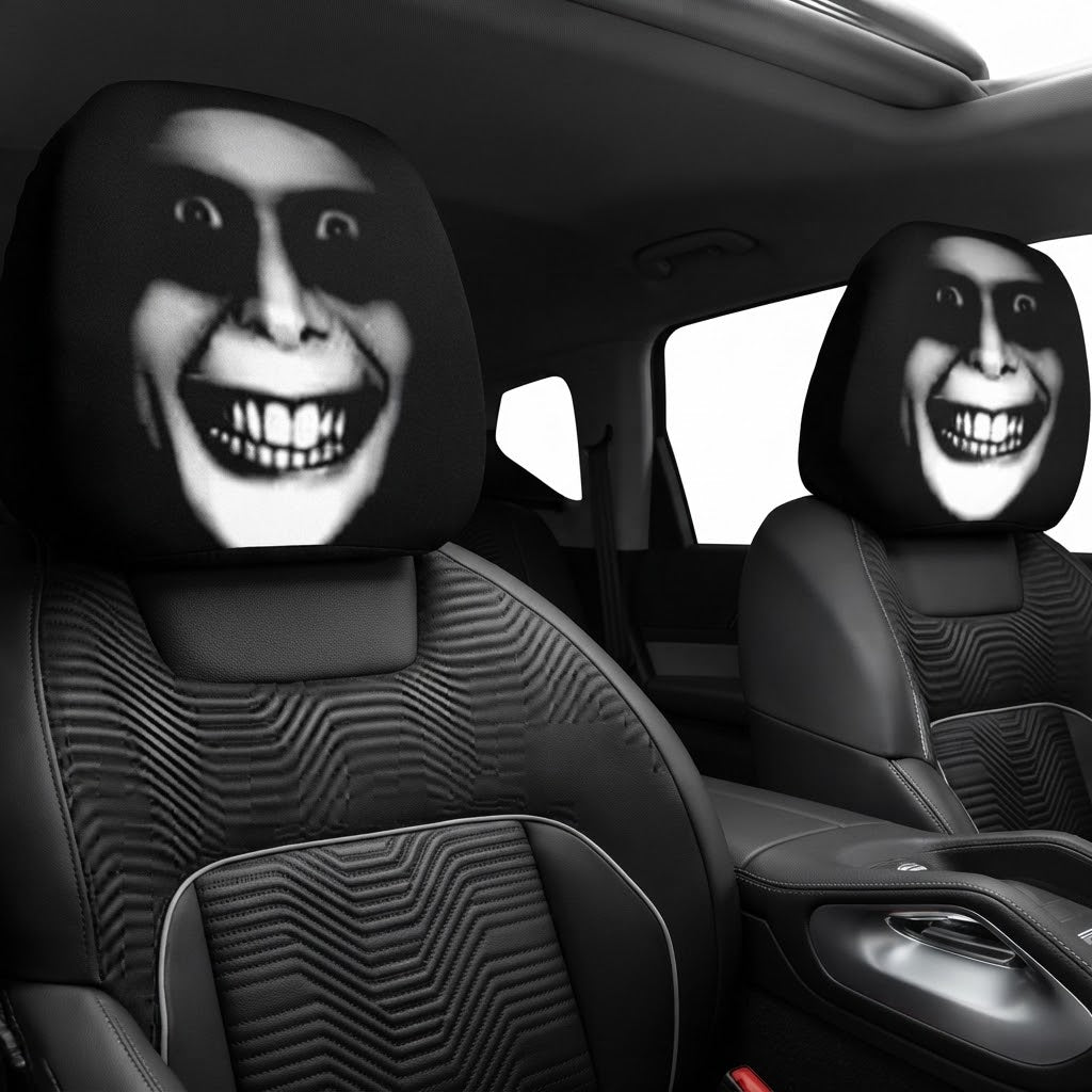 Spooky & Pop Culture Stretchable Car Headrest Cover Protectors - Choose Your Design