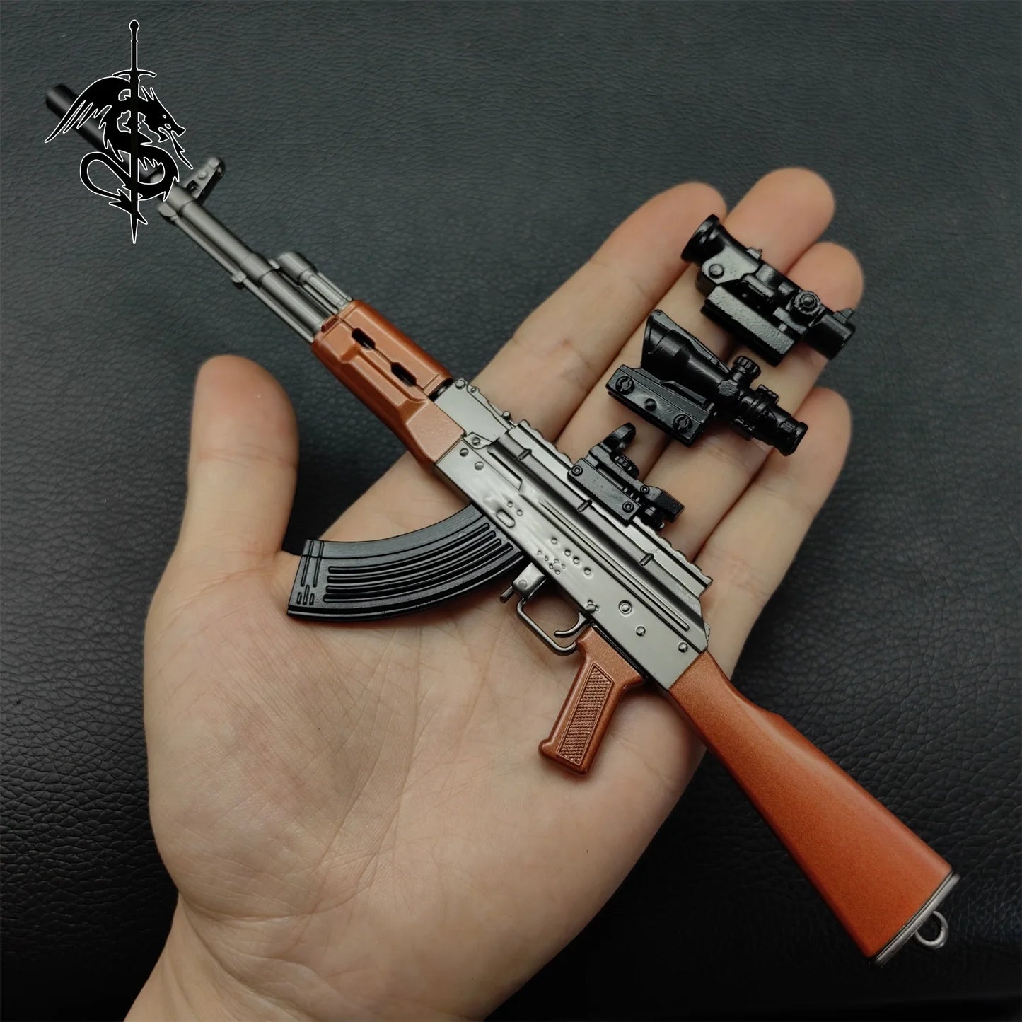 AK47 Assault Rifle Miniature Replica – Premium 1:6 Scale DIY Assembly Model Kit with Tactical Scopes
