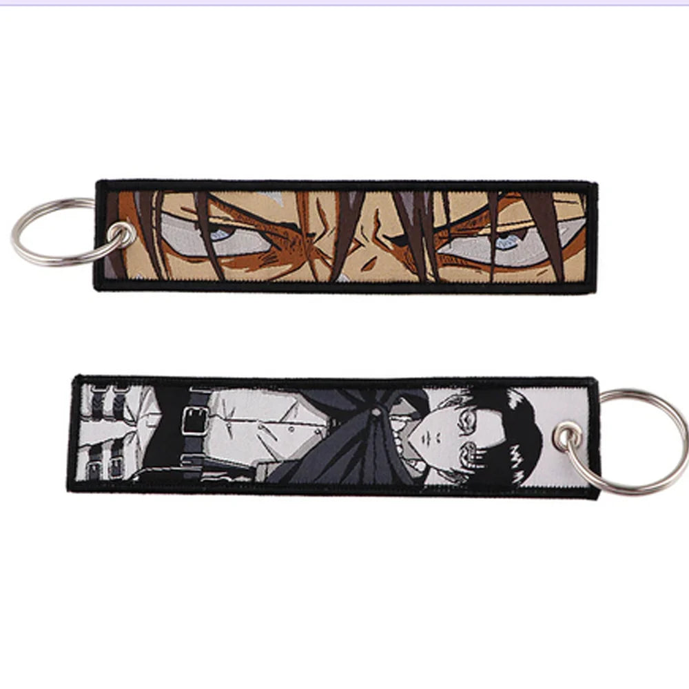 ATTACK ON TITAN EMBROIDERED FLIGHT TAG KEYCHAINS