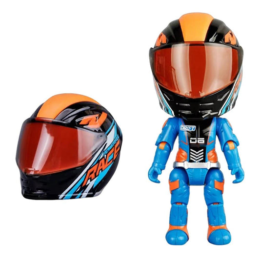 Moto Rider Q-Spec Action Figure – Simulated Helmet Racing Doll Model | Geekzilla