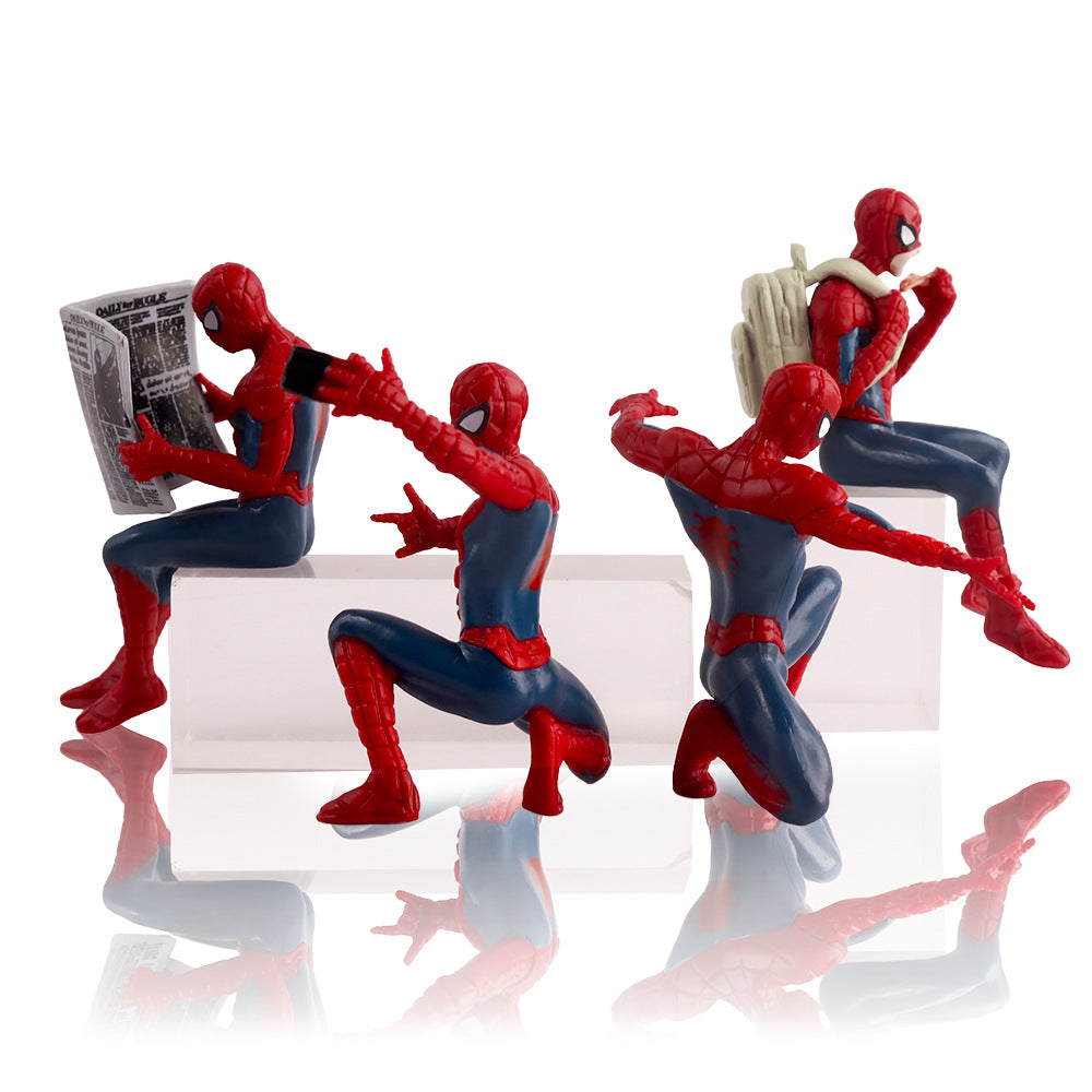 MARVEL SPIDER MAN "DAILY LIFE" MINI ACTION FIGURE SET (4-PIECE)