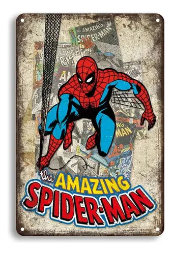 The Amazing Spider-Man Metal Sign – Premium Retro Marvel Comic Wall Art