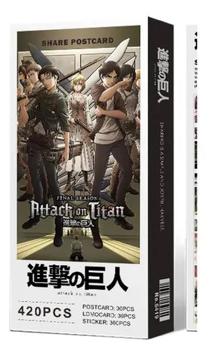 Attack on Titan Final Season Postcard Set – 420-Piece Deluxe Anime Collector Box