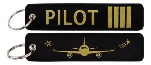 PILOT EMBROIDERED CLOTH KEYCHAIN
