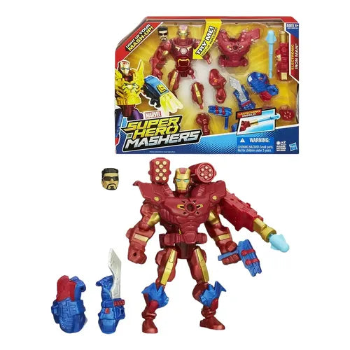 Marvel Super Hero Mashers Electronic Iron Man Action Figure – Interchangeable Build Set | Geekzilla