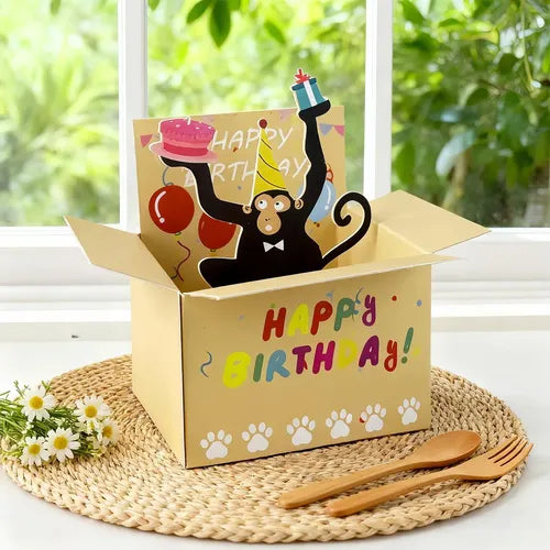 Pop-Up Surprises Joke Birthday Box – Novelty Pull-Out Character Gift Box | Geekzilla