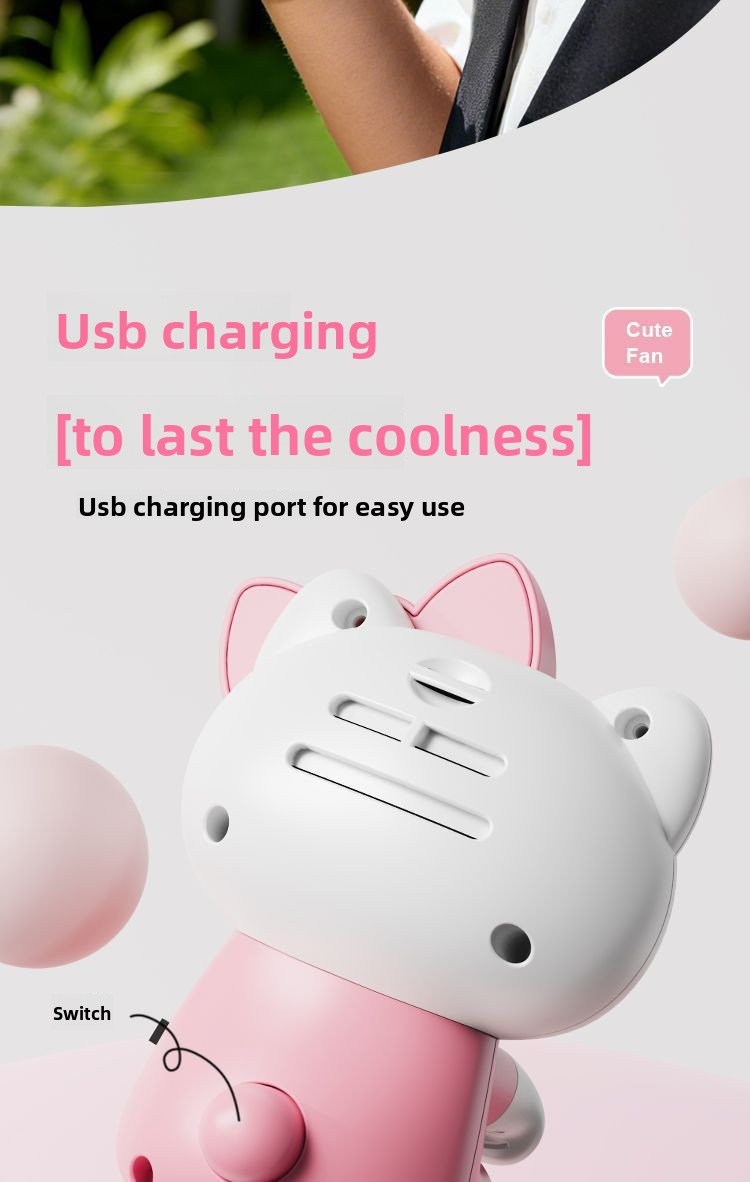 Cute Chibi Character Clip-On Food Cooling Fan – Portable Bowl-Hanging Mini Desk Fan for Hot Soups, Porridge, and Noodles