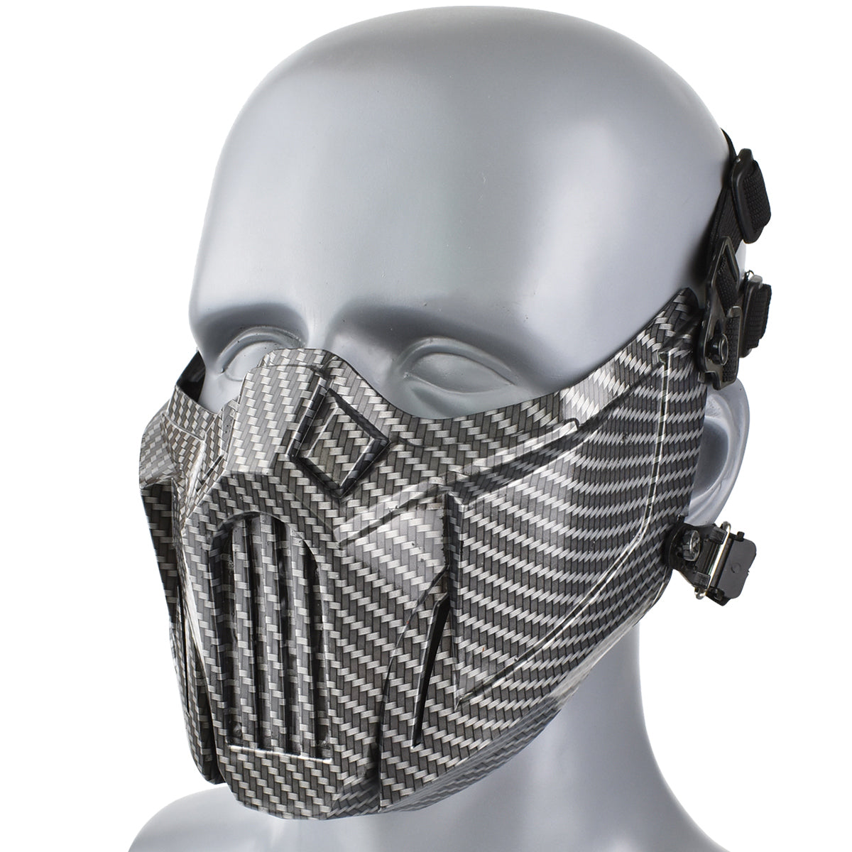 Combat Tactical Half-Face Mask – Adjustable Airsoft & Cosplay Protective Gear