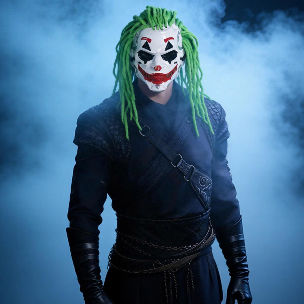 The Cyber Joker Tactical Mask – Premium Futuristic Sci-Fi Cosplay Gear | Geekzilla