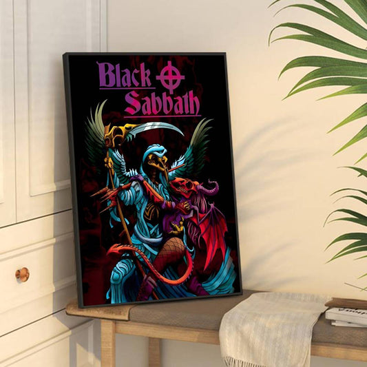 Black Sabbath "Classic Logo & Reaper" Heavy Metal Poster