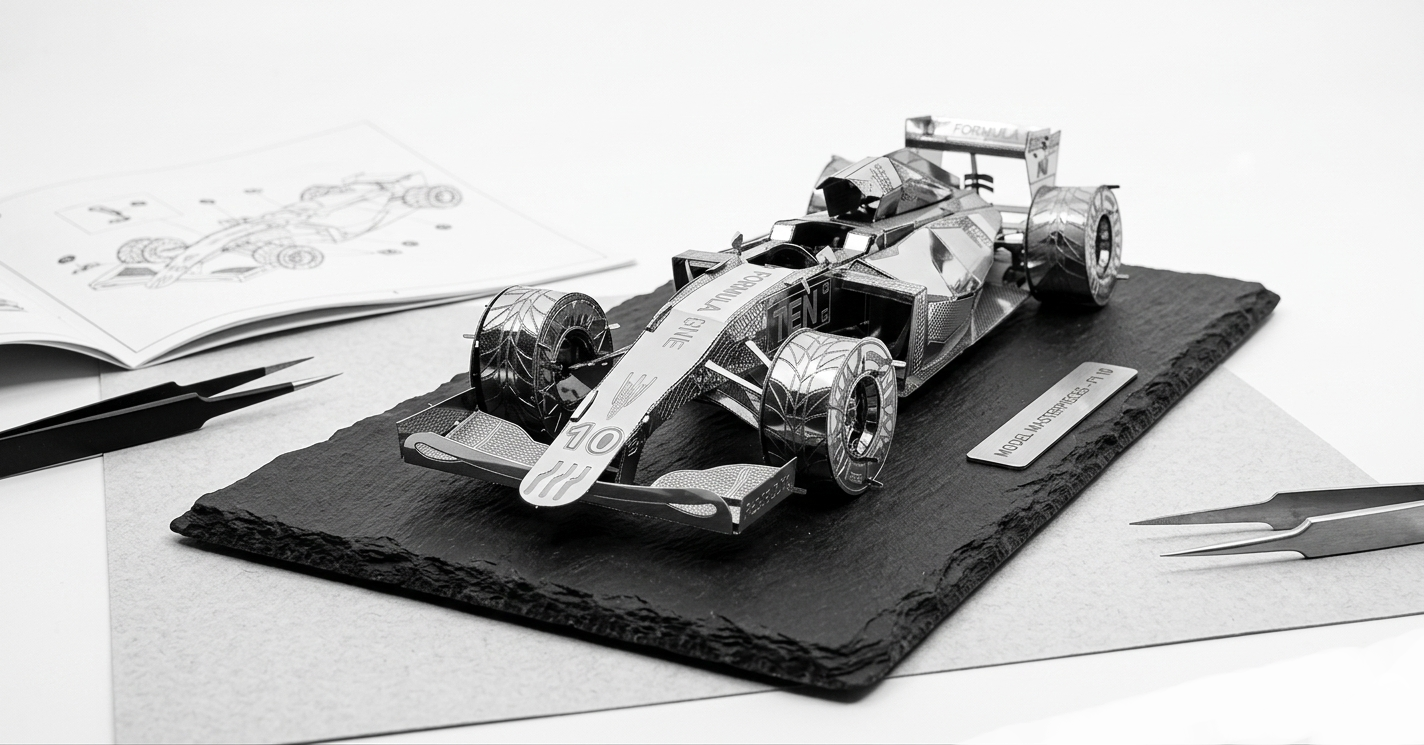 Formula 1 Grand Prix Racing Car Premium 3D Stainless Steel Metal Model DIY Kit