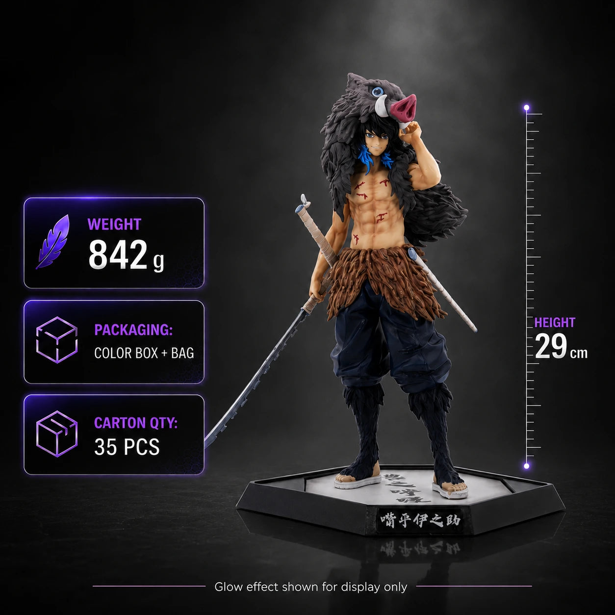 Demon Slayer Inosuke Hashibira Figure – Premium Beast Breathing Unmasked Collectible | Geekzilla