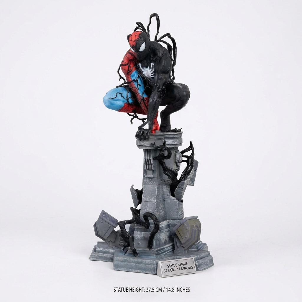 Spider-Man vs Symbiote Transition Collectible Figurine – Premium Diorama Statue Model | Geekzilla