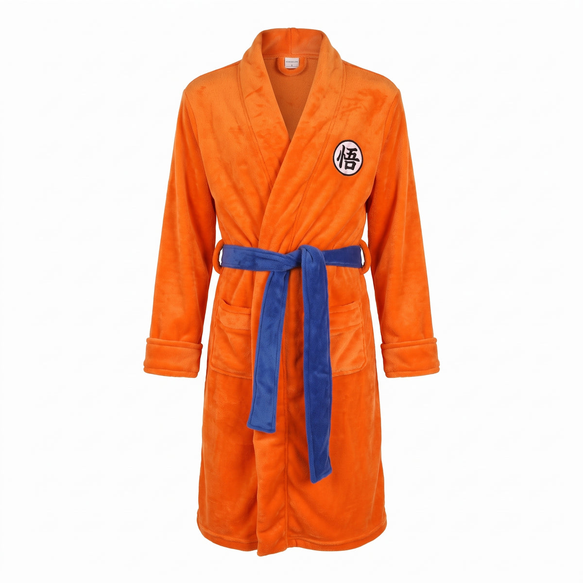 Dragon Ball Z Goku Kanji Plush Bathrobe | Orange Fleece Bath Gown