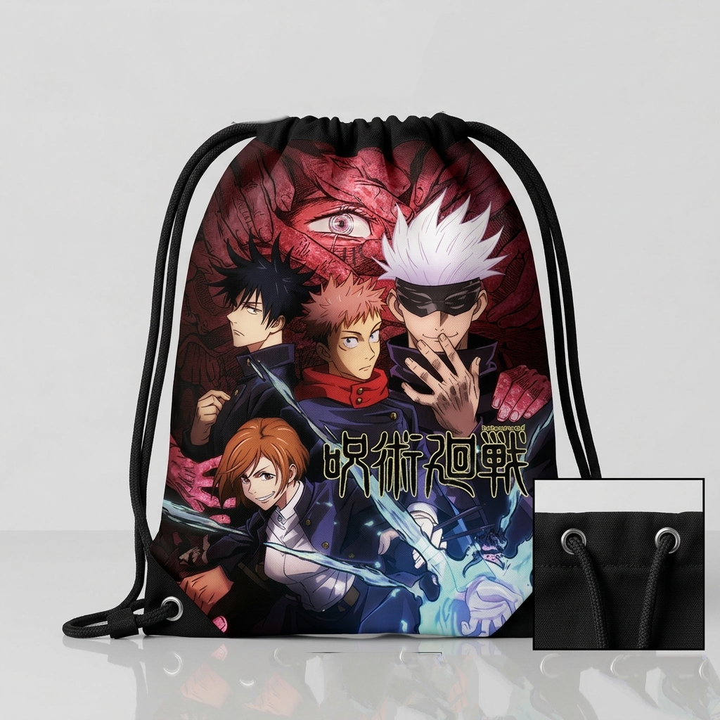 JUJUTSU KAISEN "CURSED SORCERERS" PREMIUM DRAWSTRING BAG