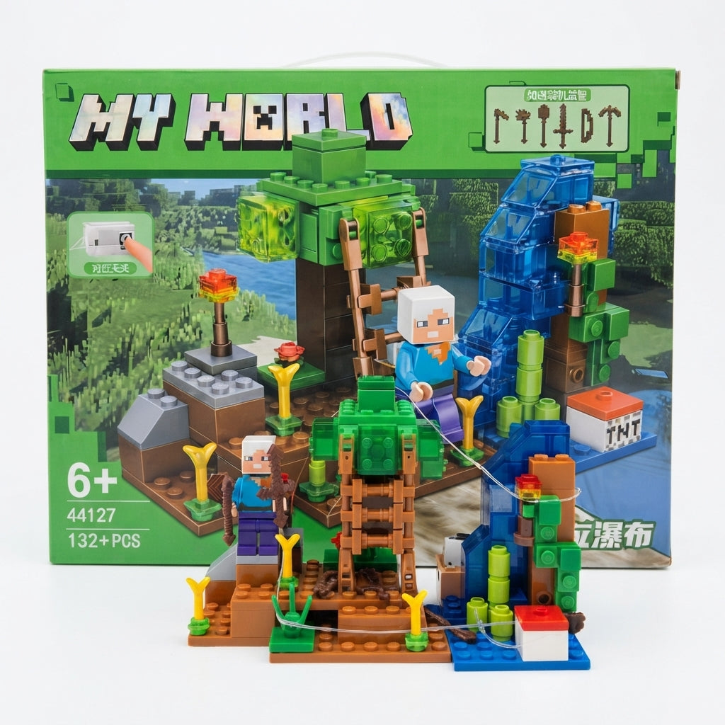 My World 132+ PCS Building Block Playset with Light – Block Construction Set | Geekzilla