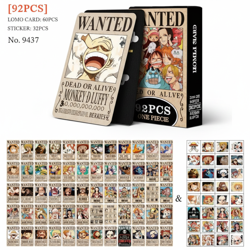 One Piece "King of the Pirates" Lomo Cards - 92 Piece Mega Collector Set