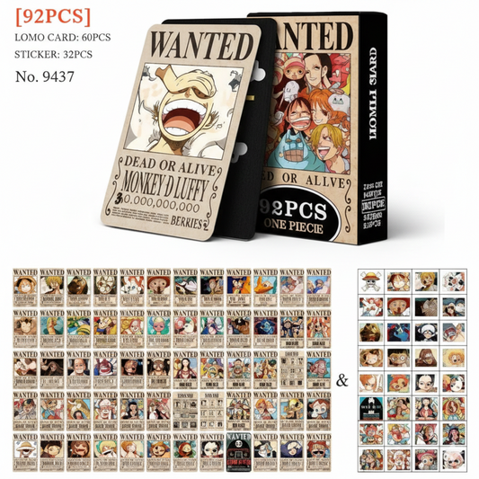 One Piece "King of the Pirates" Lomo Cards - 92 Piece Mega Collector Set