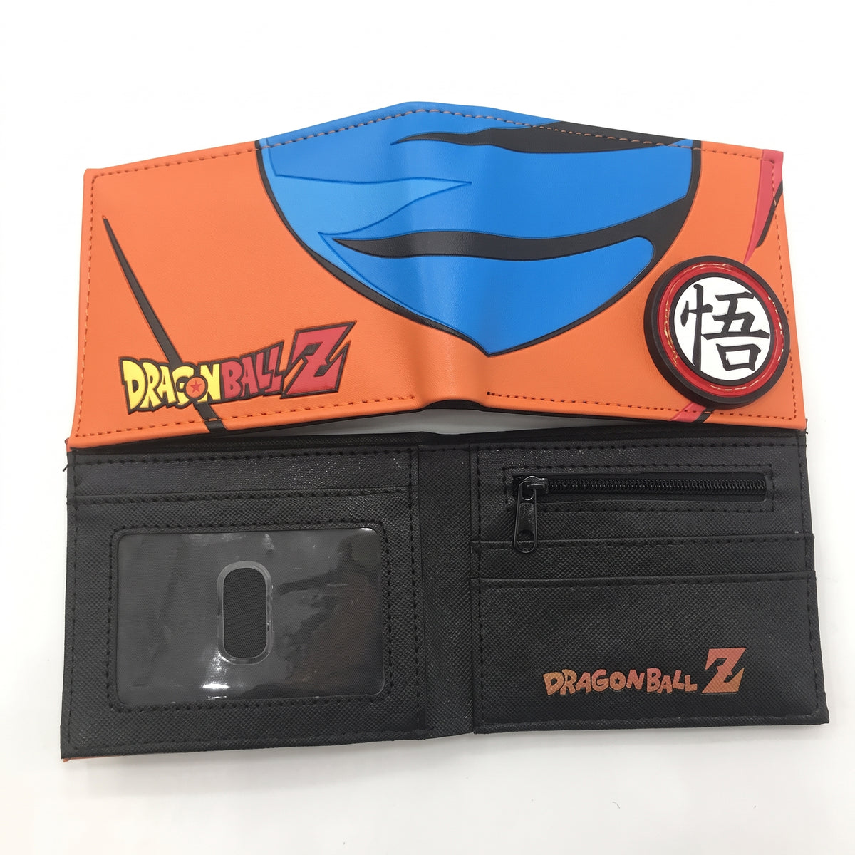 Dragon Ball Z Goku Kanji Bifold Leather Wallet | DBZ Gi Design