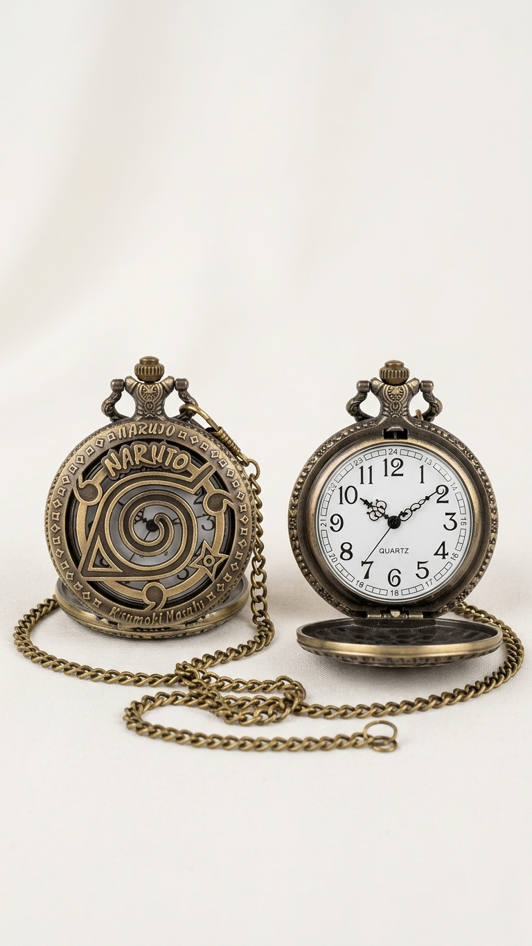 🍃 Naruto "Hidden Leaf" Collector's Pocket Watch
