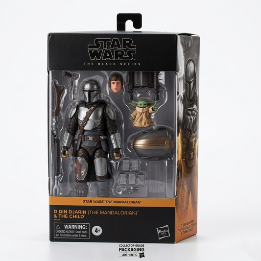 Star Wars: Din Djarin (The Mandalorian) & The Child Premium Black Series Action Figure