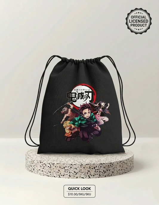 DEMON SLAYER "CORE FOUR" PREMIUM DRAWSTRING BAG