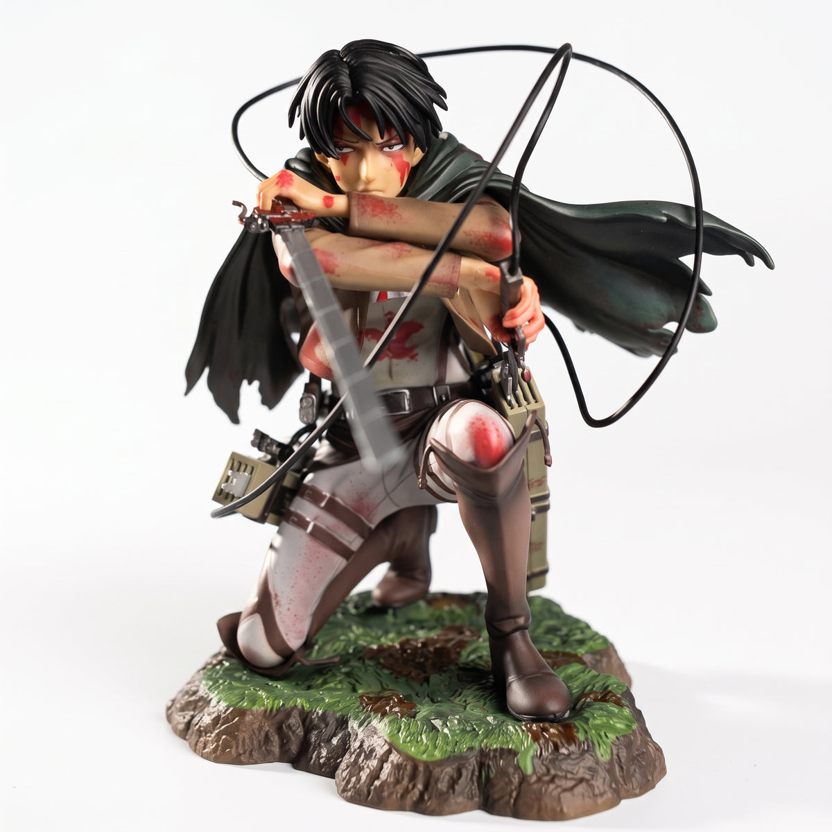 Attack on Titan Captain Levi Ackerman Battle Figure | ODM Gear Statue