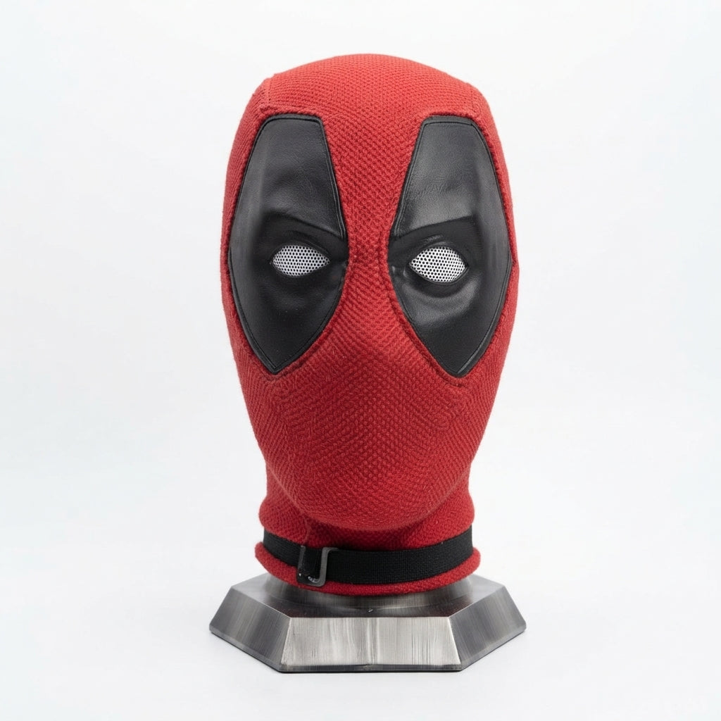 Deadpool Premium Fabric Cosplay Mask – Merc with a Mouth Textured Balaclava Hood, Movie-Accurate Anti-Hero Costume Accessory & Collector Display
