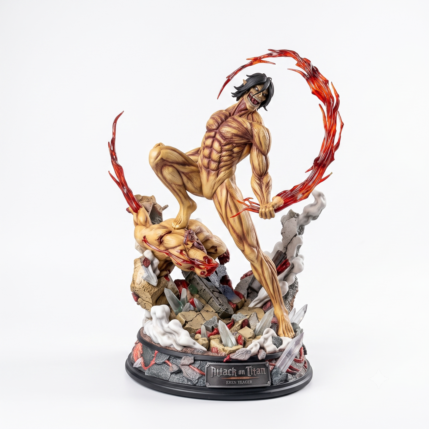 Eren Yeager Attack Titan Form Anime Figure Statue – Collectible Battle Model