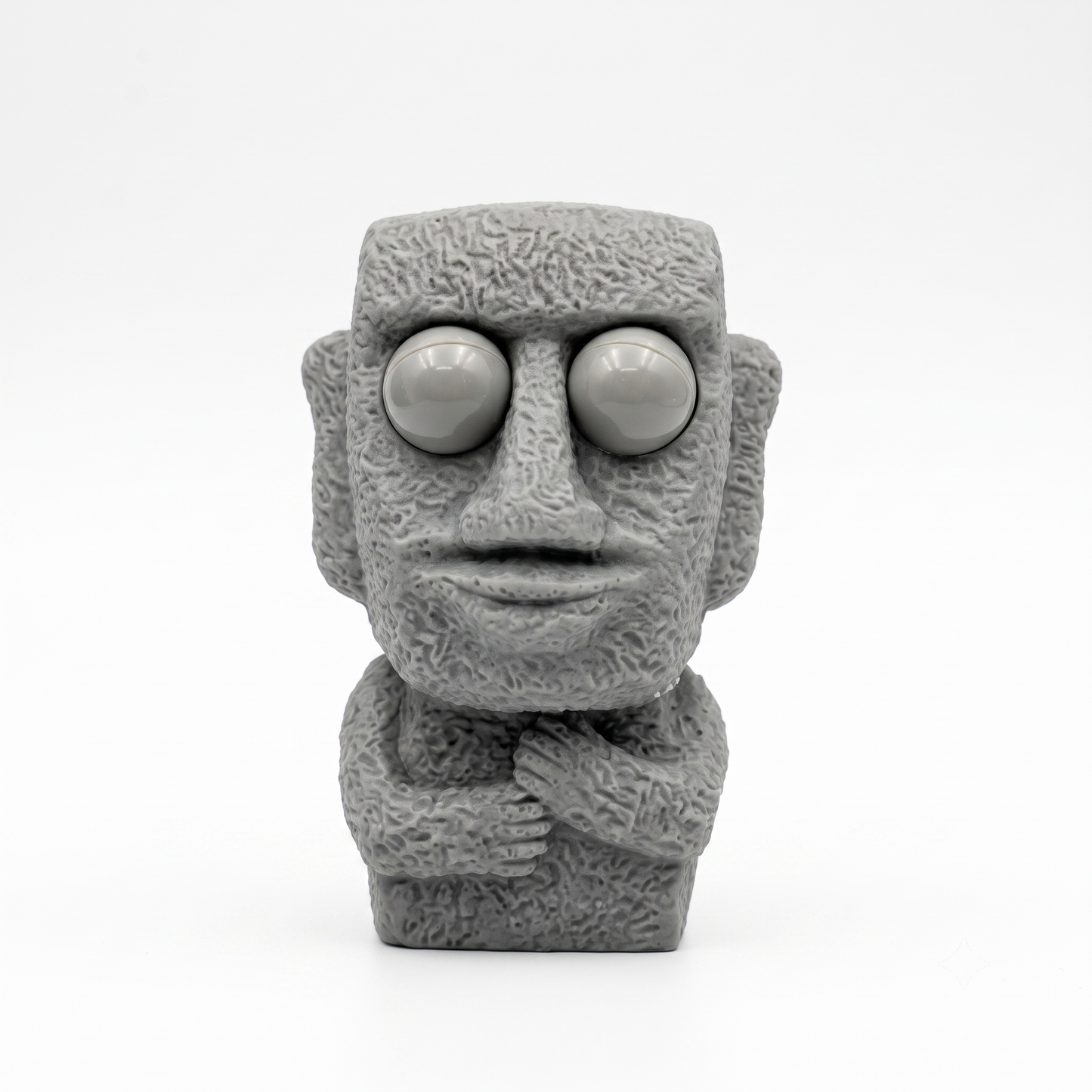 Funny Moai Easter Island Stone Statue Squeeze Toy – Eye Popping Stress Relief Fidget Toy for Kids & Adults, Novelty Desk Decor & Gag Gift
